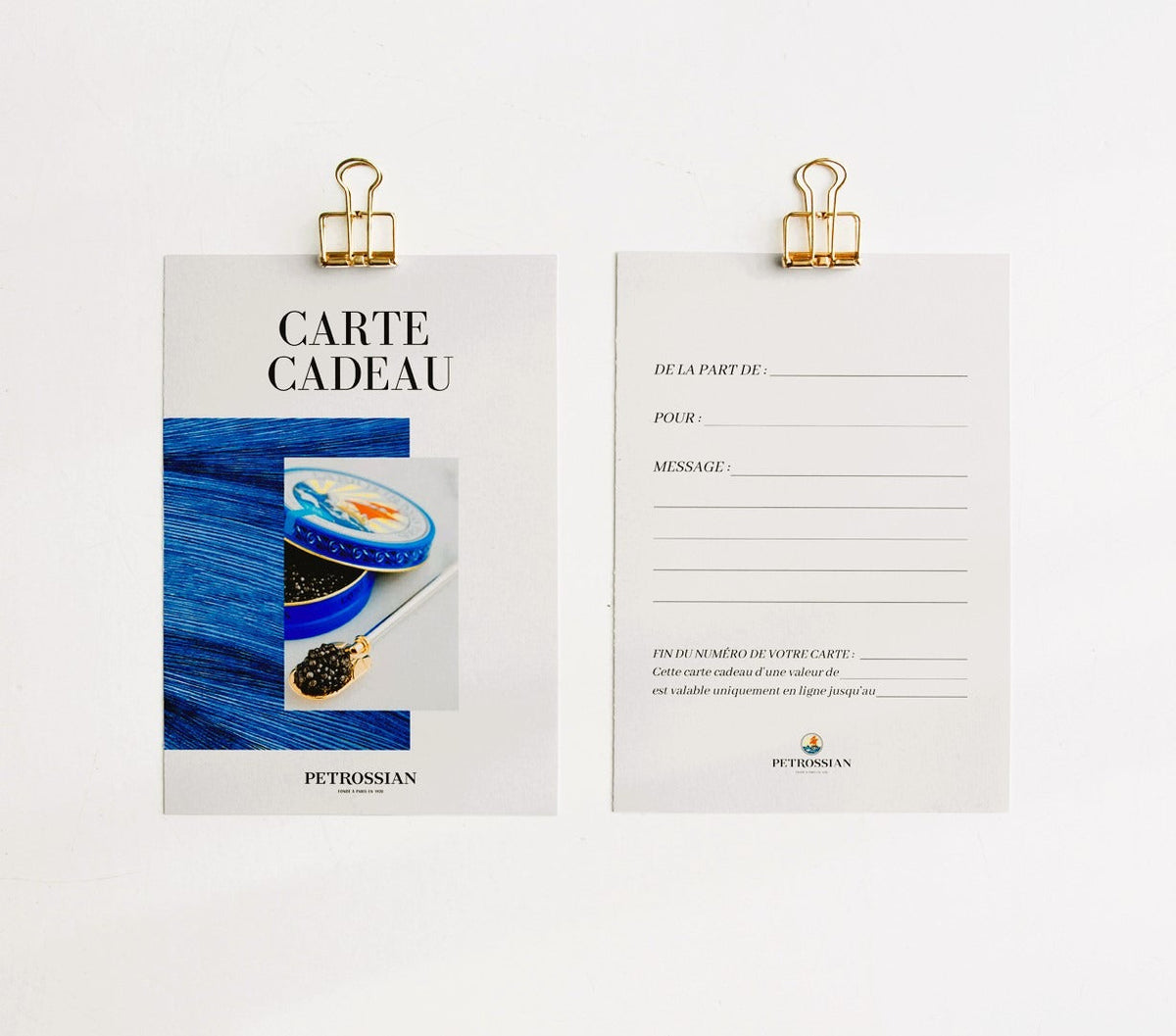 E-Carte cadeau Petrossian